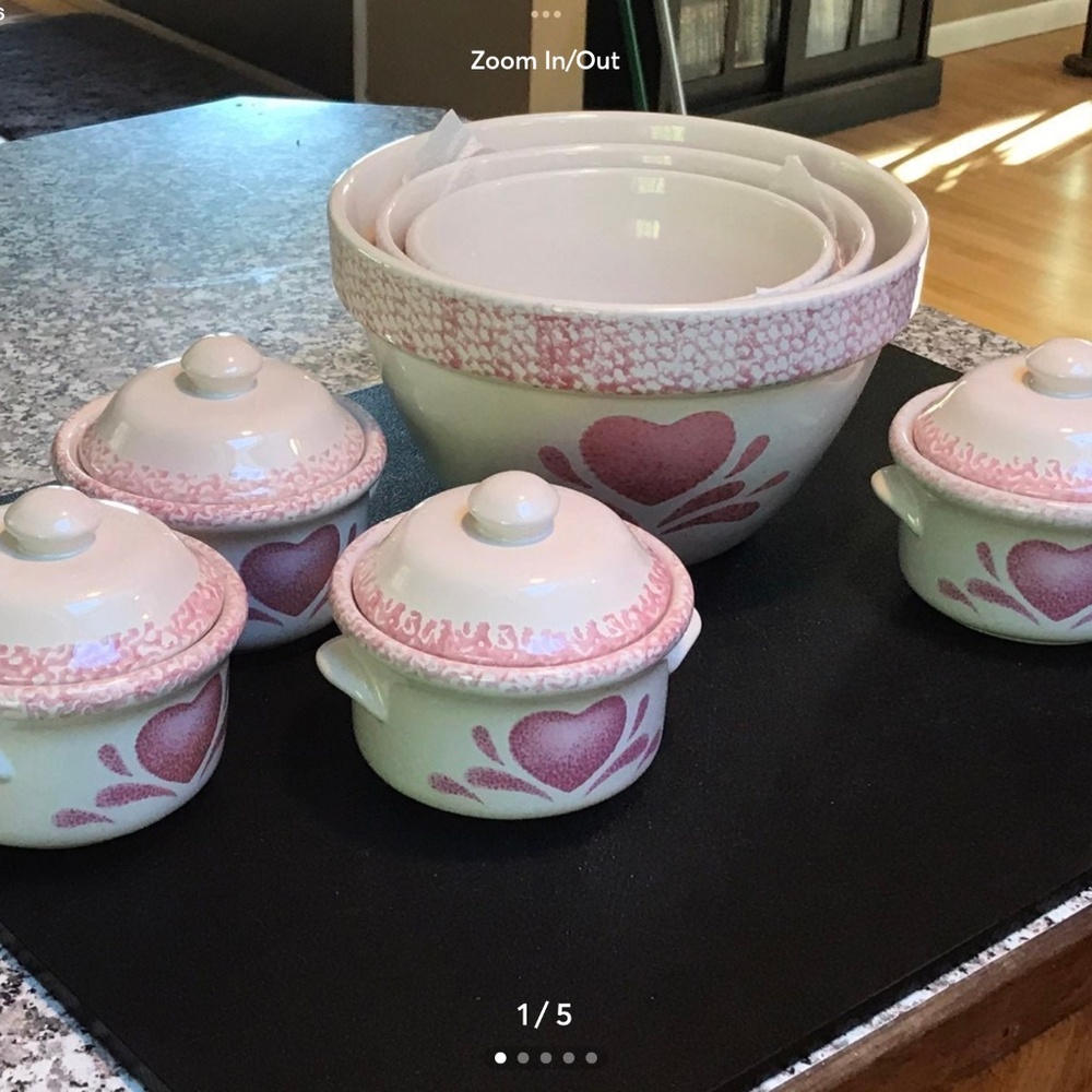House of Lloyd Vintage mixing bowls +4 covered bowls